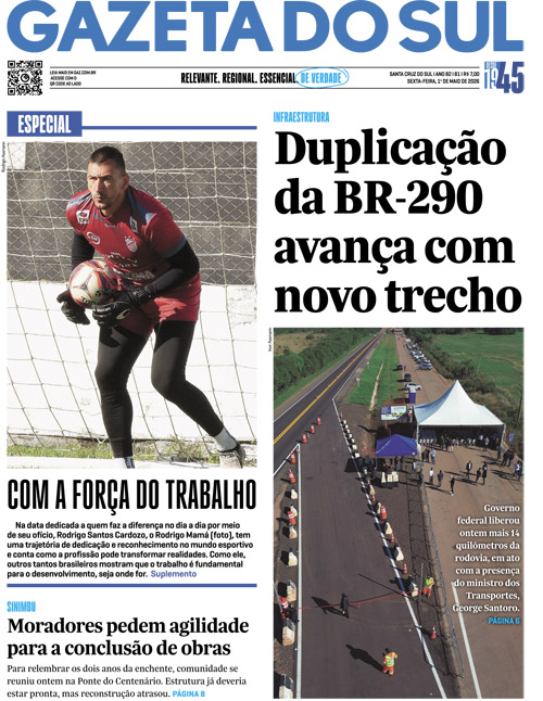 Jornal Gazeta do Sul | 81 -
Ano 82 | 2026-05-01