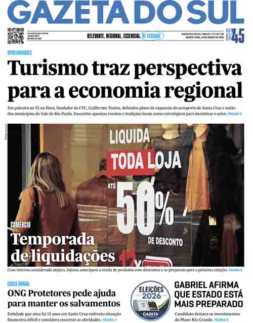 Jornal Gazeta do Sul | 174 -
Ano 82 | 2026-08-19